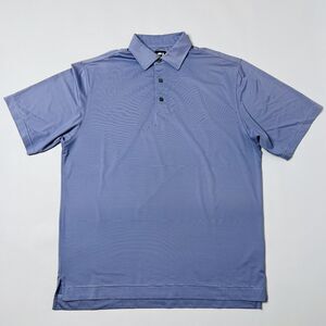 FJ FootJoy Performance Stretch Short Sleeve Golf Polo, Mens Large Purple Stripe